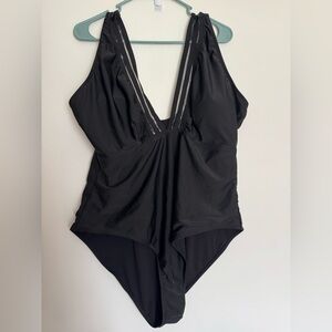 Women’s SHEIN Black One-Piece Bathing Suit-Size 4XL